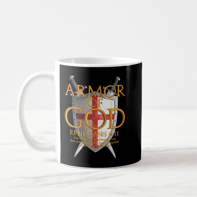 Armor Of God Ephesians Bible Verse Religious Chris Coffee Mug (Left)