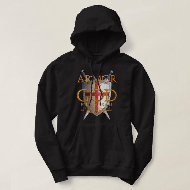 Armor Of God Ephesians Bible Verse Religious Chris Hoodie (Design Front)