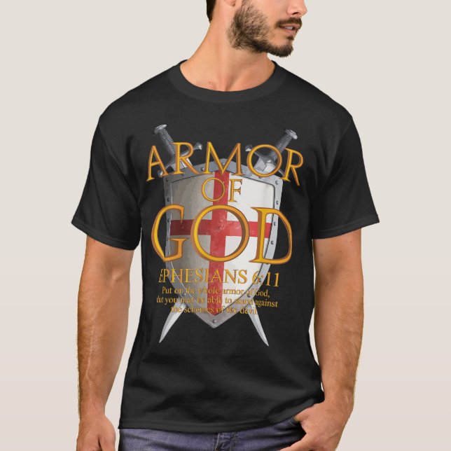 Armor Of God Ephesians Bible Verse Religious Chris T-Shirt (Front)