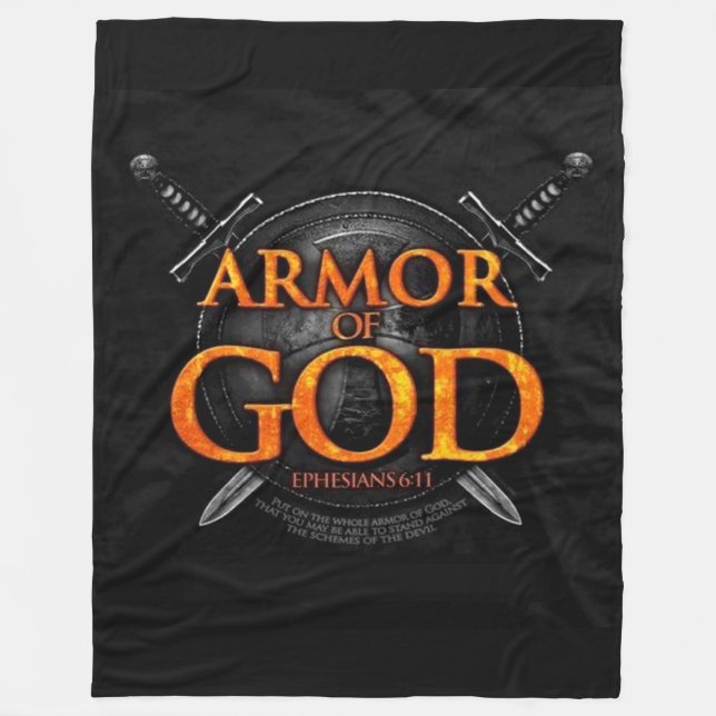 ARMOR of GOD Fleece Blanket (Front)