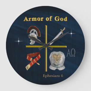 Armor of God Large Clock