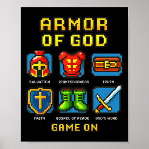 Armor Of God Pixel Faith Christian Video Game Game Poster