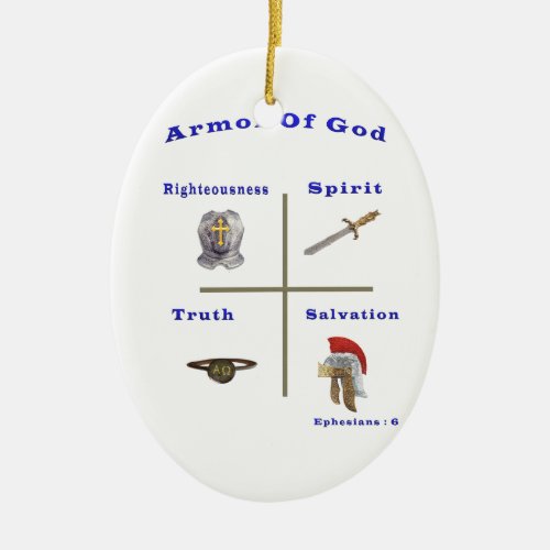 Armor of God products Ceramic Ornament