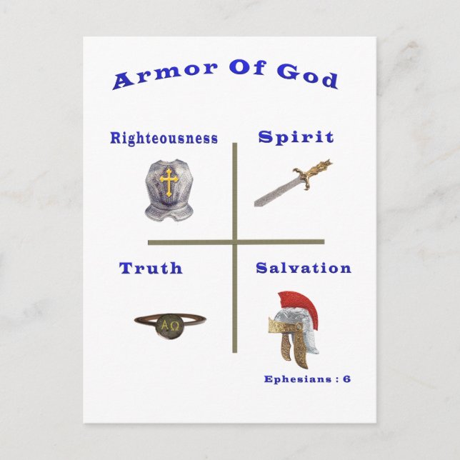 Armor of God products Postcard (Front)