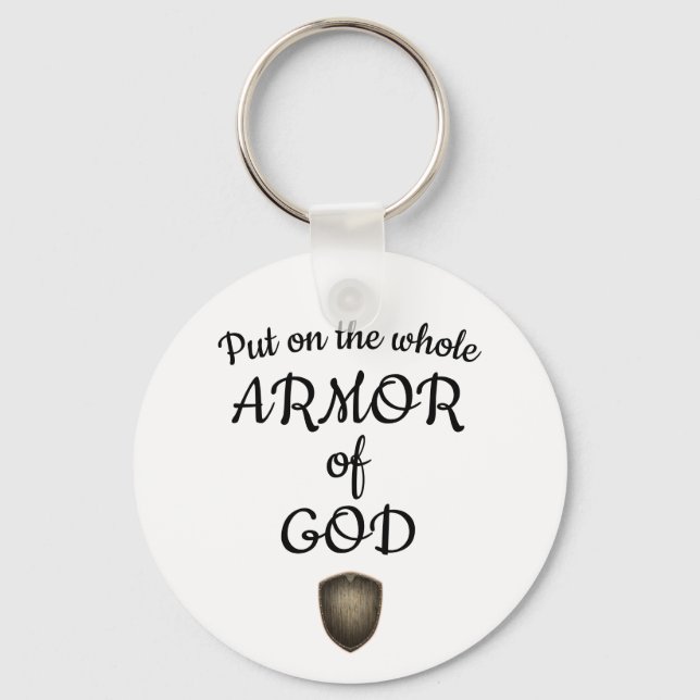 Armor Of God Shield Scripture Keychain (Front)