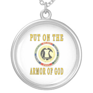 ARMOR OF GOD SILVER PLATED NECKLACE