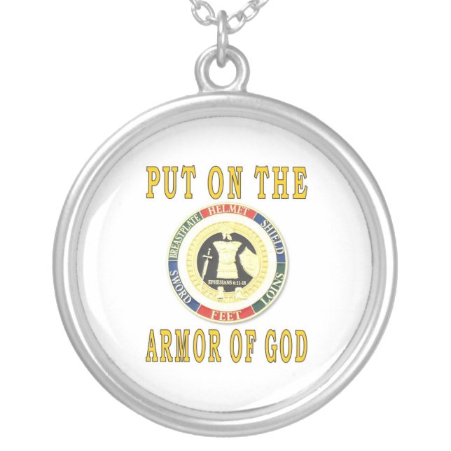 ARMOR OF GOD SILVER PLATED NECKLACE (Front)