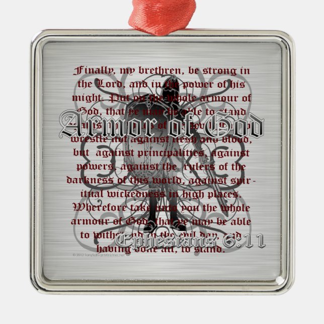 Armor of God Soldier Metal Ornament (Front)