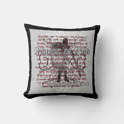Armor of God Soldier Throw Pillow