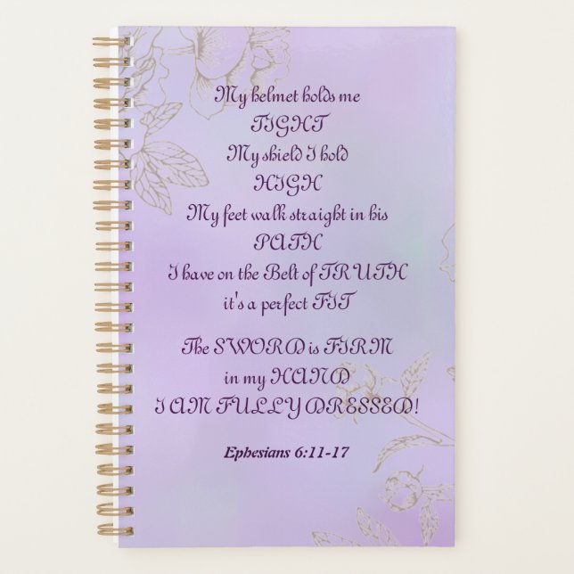 Armor of God Watercolor Business Planner (Front)
