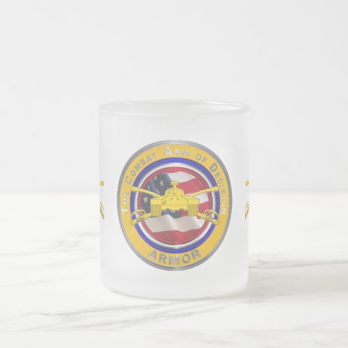 Armor Veteran   Frosted Glass Coffee Mug