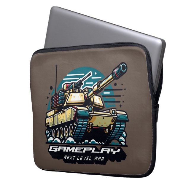Armored Battles: Next Level Gaming Laptop Sleeve (Front Left)