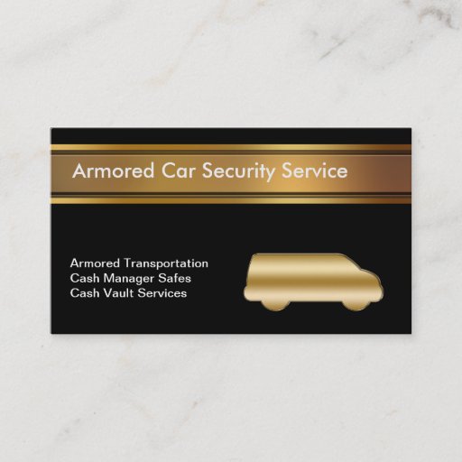 Customizable Armored Car Business Cards