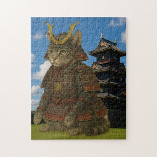 Armored Cat Warrior Illustration Jigsaw Puzzle