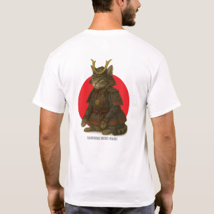Armored Cat Warrior Illustration T-Shirt