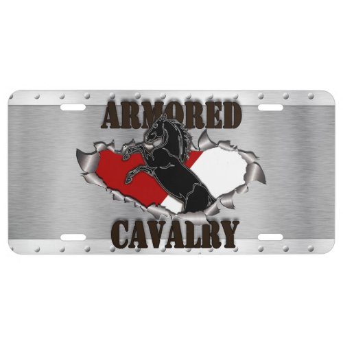 Armored Cav License Plate
