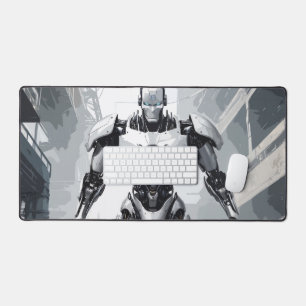 Armored Cyborg Graphic Novel Mecha Gamer Desk Mat