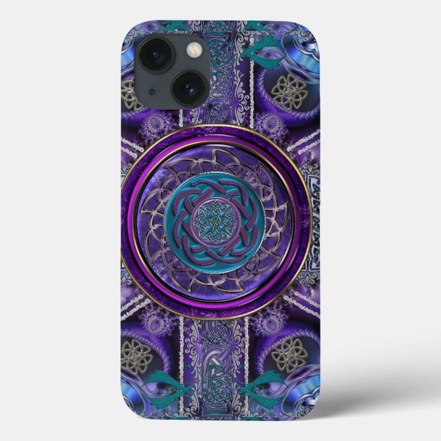 Armored Fractal Tapestry Celtic Knot iPad Air Case (Back)