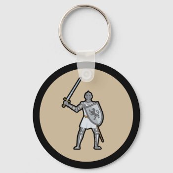 Armored Medieval Knight Keychain by LVMENES at Zazzle