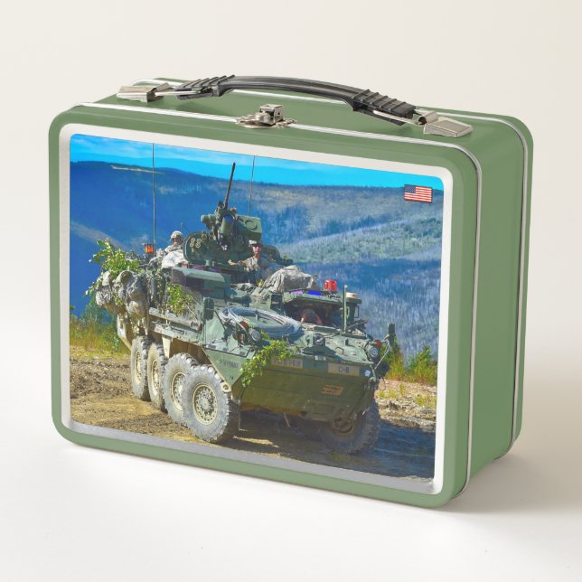 ARMORED PERSONNEL CARRIER - Stryker Metal Lunch Box (Front)