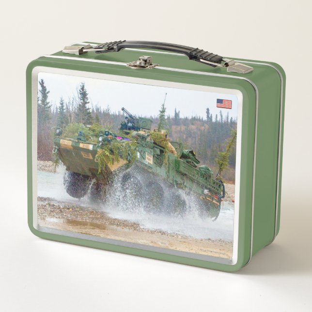 ARMORED PERSONNEL CARRIER - Stryker Metal Lunch Box (Front)