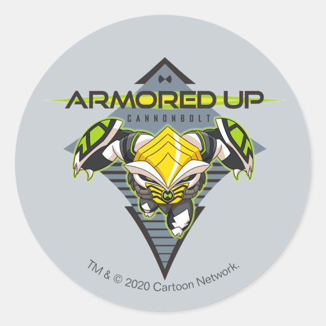 Armored Up - Omni-Kix Cannonbolt Classic Round Sticker (Front)