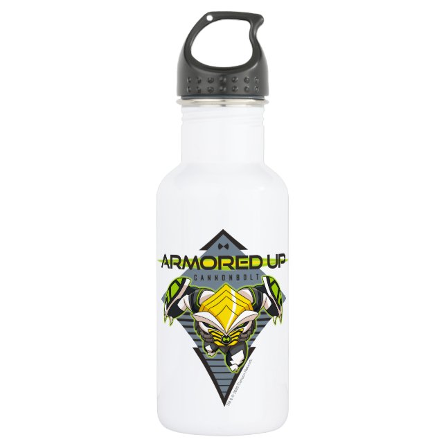 Armored Up - Omni-Kix Cannonbolt Stainless Steel Water Bottle (Front)