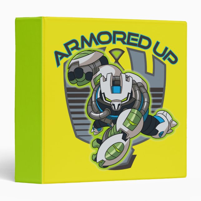 Armored Up - Omni-Kix Slapback 3 Ring Binder (Front/Spine)