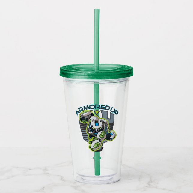 Armored Up - Omni-Kix Slapback Acrylic Tumbler (Front)