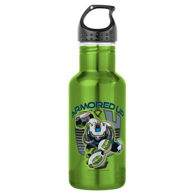 Armored Up - Omni-Kix Slapback Stainless Steel Water Bottle (Front)