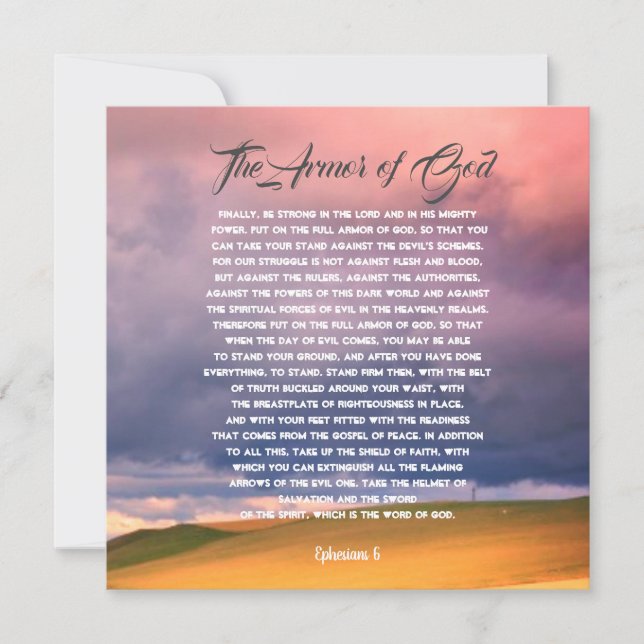 Armour of God, Ephesians 6 Card (Front)
