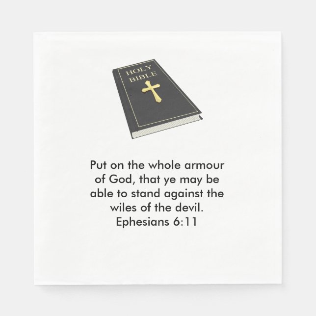 Armour of God Napkins w/Bible (Front)
