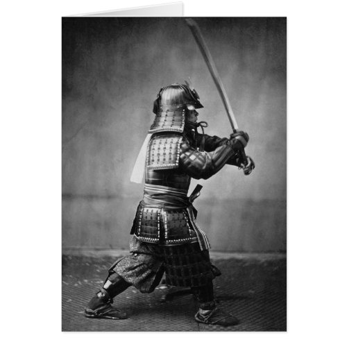 Armoured Samurai with Sword and Dagger in 1860