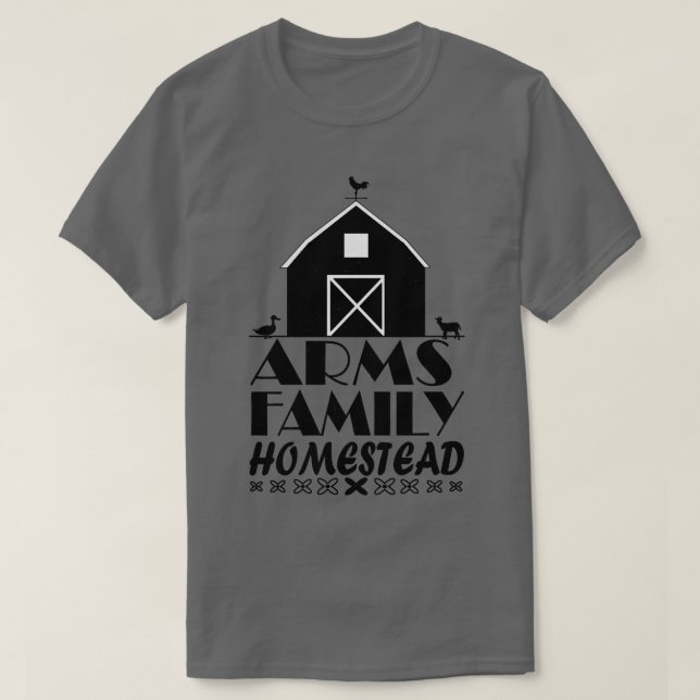 Arms Family Homestead Creation T-Shirt (Design Front)