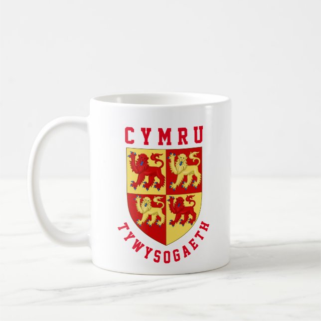 Arms of Medieval Principality of Wales Coffee Mug (Left)