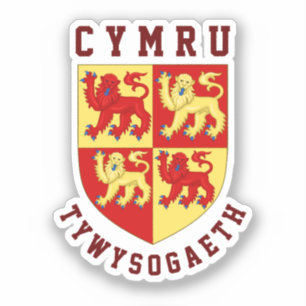 Arms of Medieval Principality of Wales Sticker