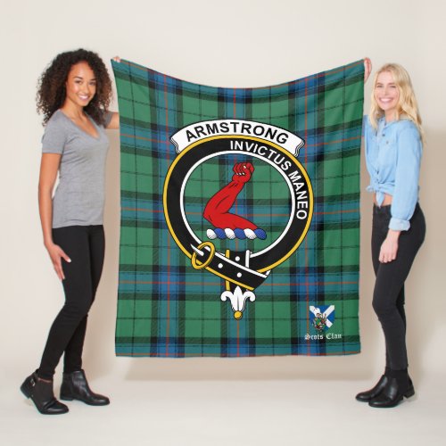 Armstrong Ancient Clan Badge Tartan Plaid Fleece Blanket