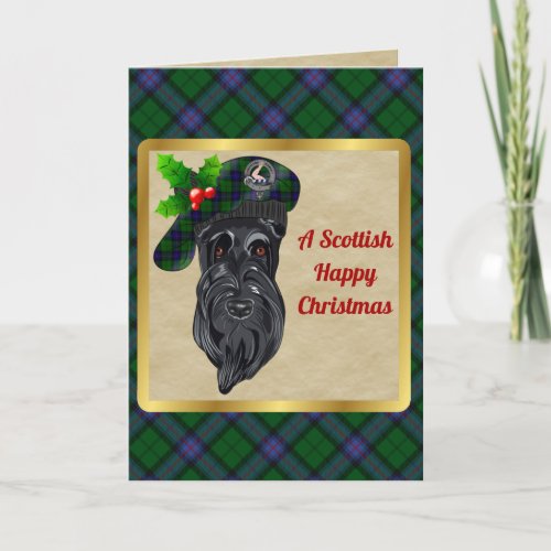 Armstrong Badge  Tartan Personalized Xmas Card