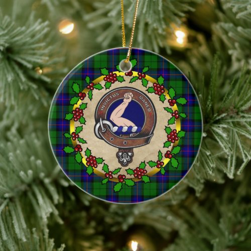 Armstrong Clan Badge  Tartan Personalized Xmas Ceramic Ornament