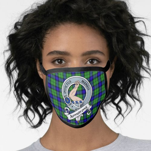 Armstrong Clan Badge Tartan Plaid Face Mask