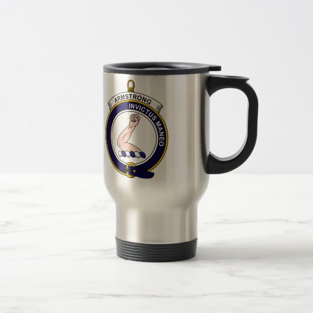 Armstrong - Clan Crest Reusable Travel Mug (Right)