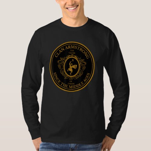 Armstrong Clan Scottish Swordsman T_Shirt