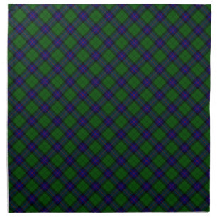 Armstrong clan tartan blue green plaid cloth napkin