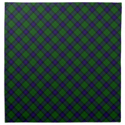 Armstrong clan tartan blue green plaid cloth napkin