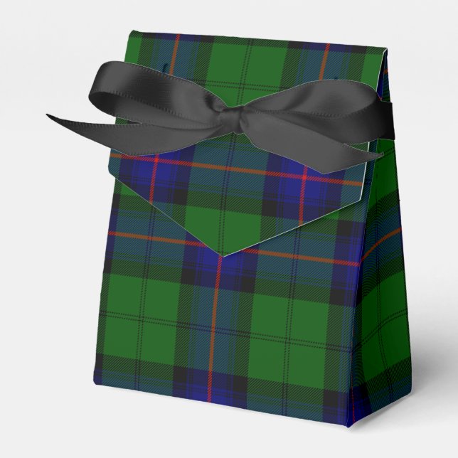 Armstrong clan tartan blue green plaid favor boxes (Front Side)