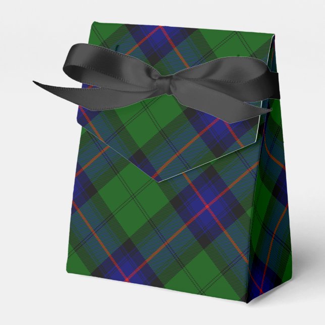 Armstrong clan tartan blue green plaid favor boxes (Front Side)