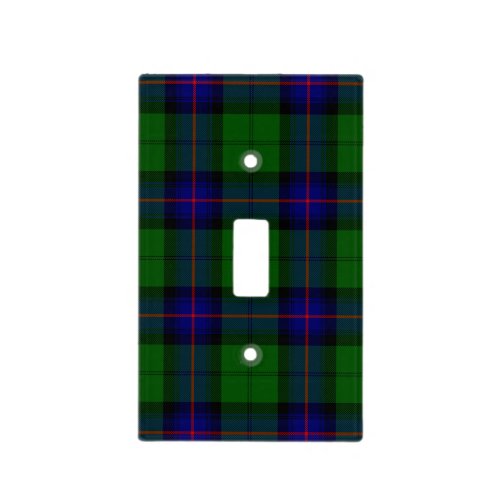 Armstrong clan tartan blue green plaid light switch cover