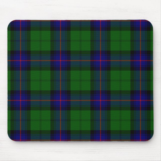 Armstrong clan tartan blue green plaid mouse pad (Front)