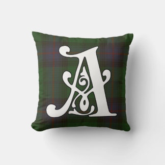 Armstrong Clan Tartan Monogram Throw Pillow