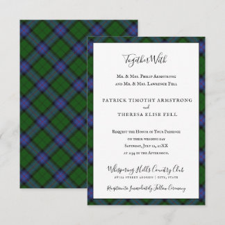 Armstrong Clan Tartan Scottish Plaid Invitation